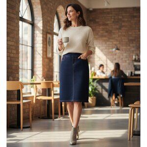 Le Château Jupe Jean Femme Taille 27 Bleu Marine